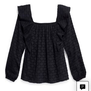 Vineyard Vines textured ruffle top NWT